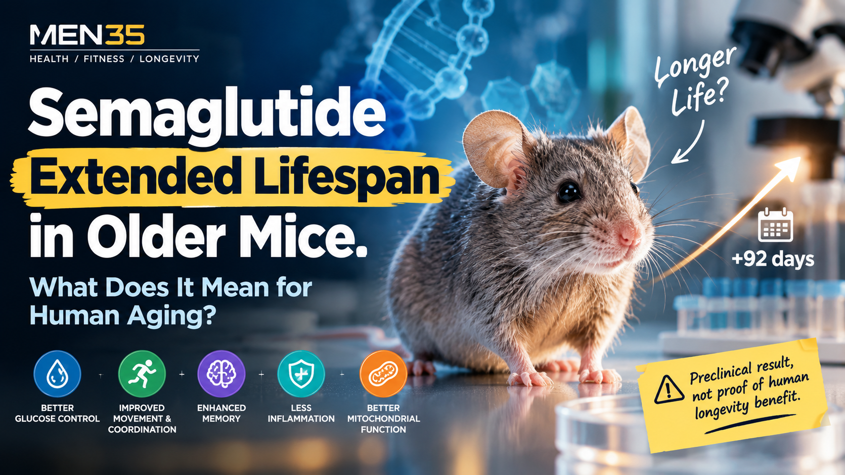 Semaglutide Extended Lifespan in Older Mice. What Does It Mean for Human Aging?