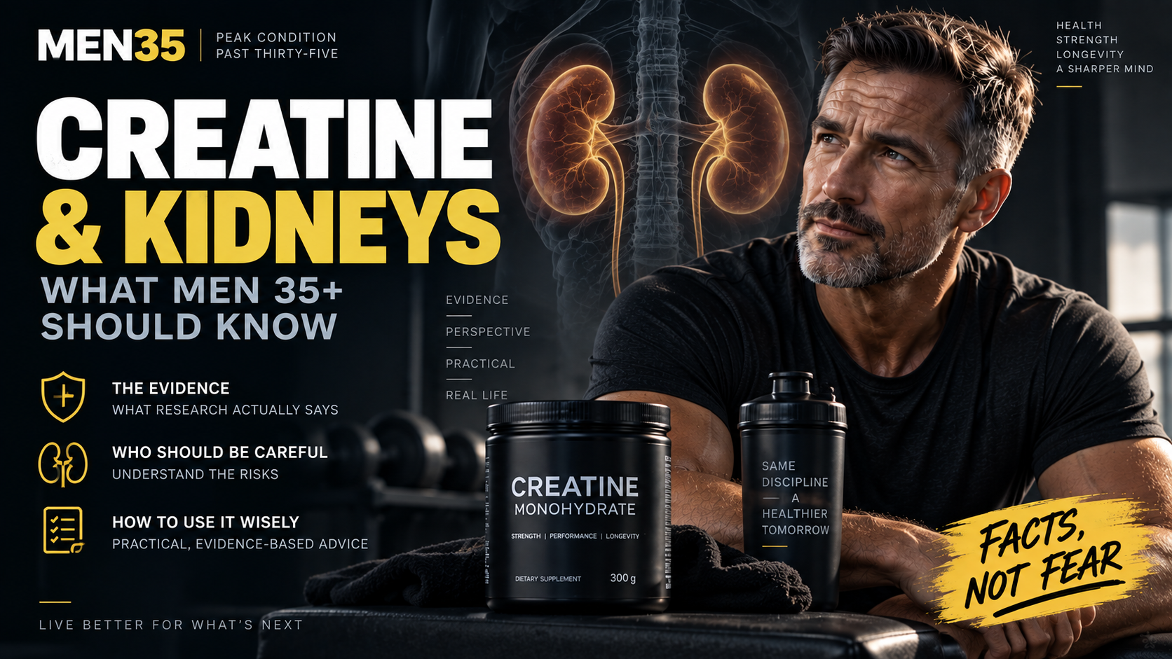 Creatine and Your Kidneys: What Men 35+ Should Know